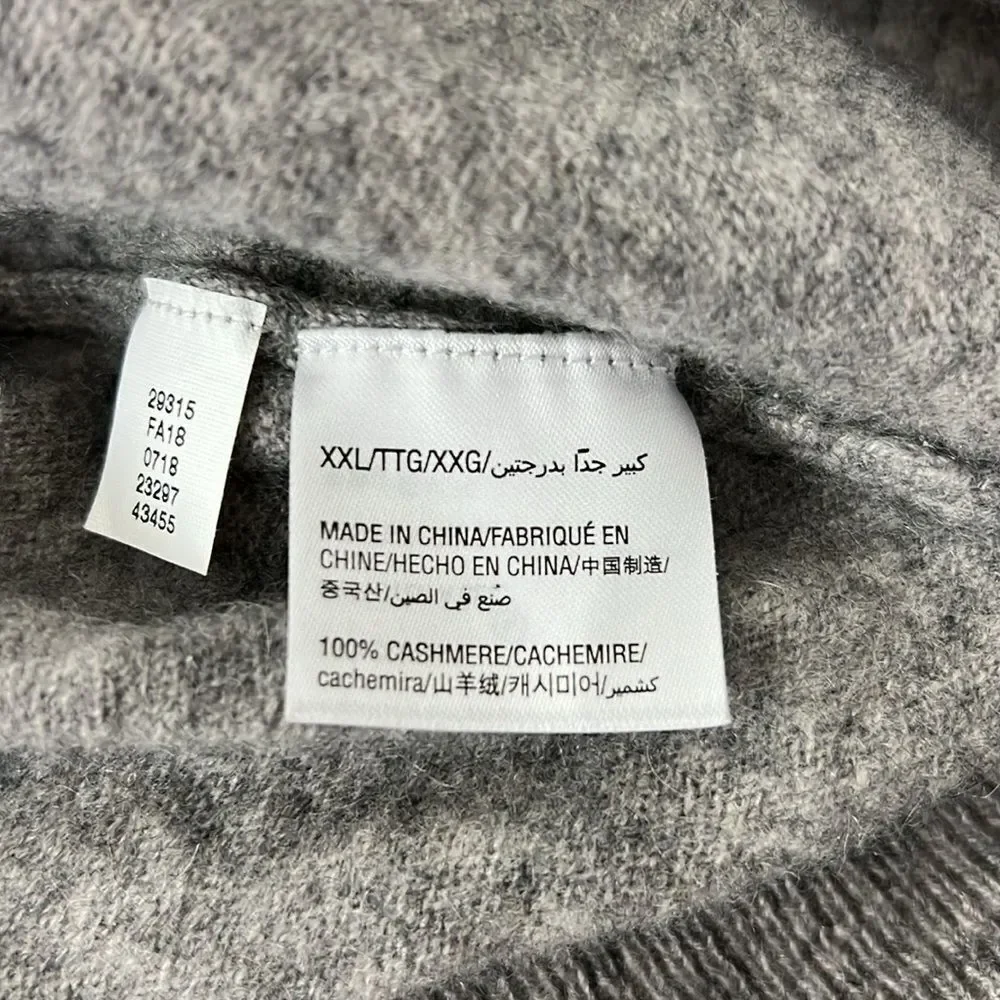 Club Room Macy's V-Neck Gray Cashmere Sweater